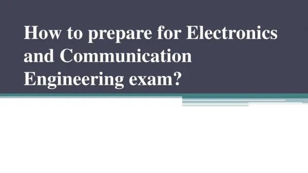 Electronics and Communication Engineering Online Courses