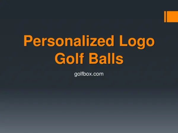 Personalized Logo Golf Balls - golfbox.com