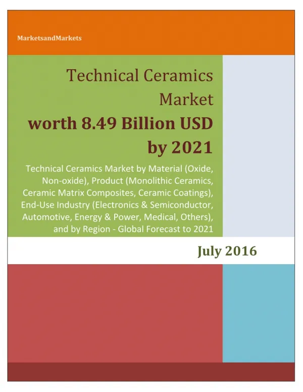 Technical Ceramics Market