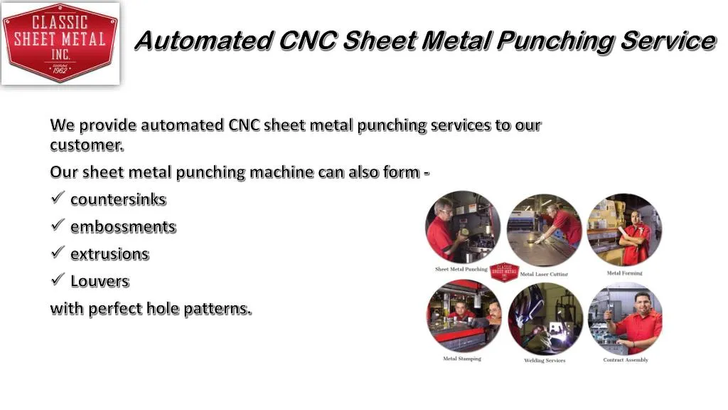 automated cnc sheet metal punching service