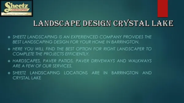 landscape design Crystal Lake