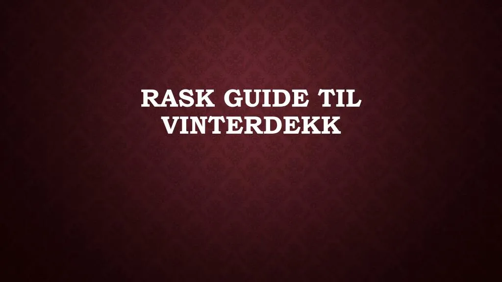 rask guide til vinterdekk