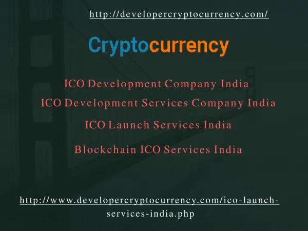 ICO Launch Services India - Blockchain ICO Services India