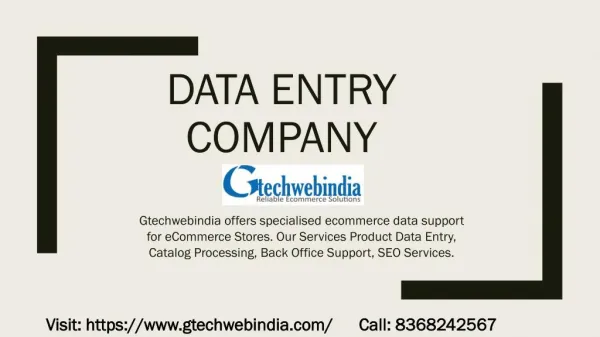 Data Entry Company in USA