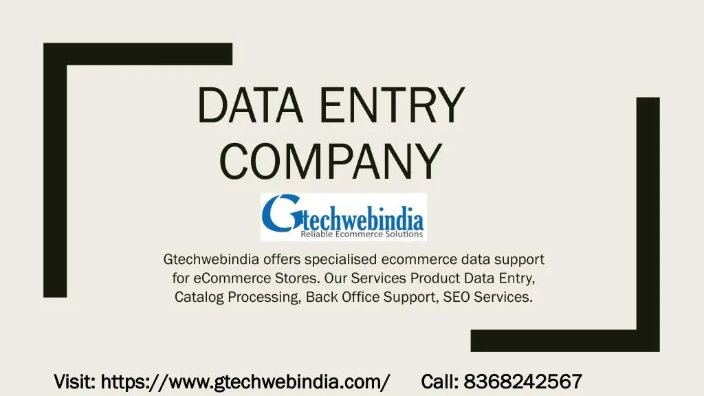 data entry company