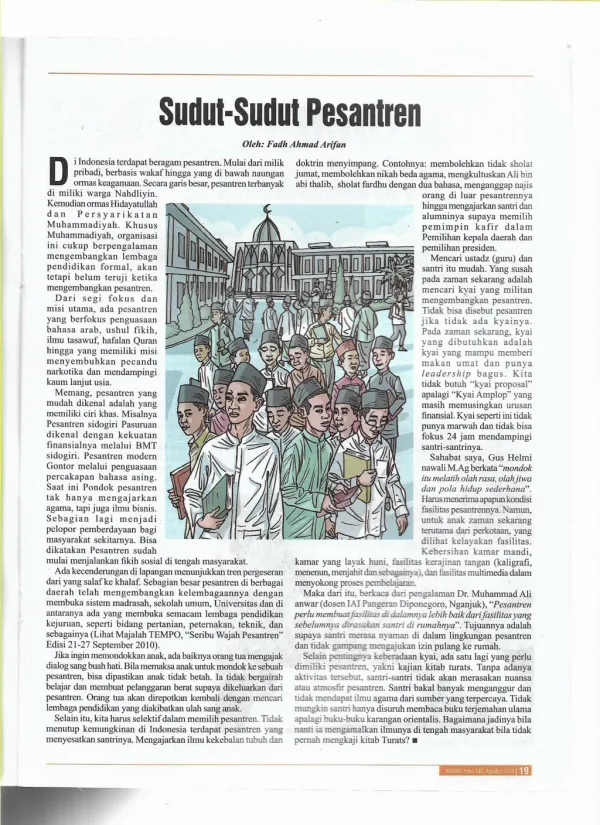 Sudut-Sudut Pesantren (Majalah matan edisi Agustus 2018)