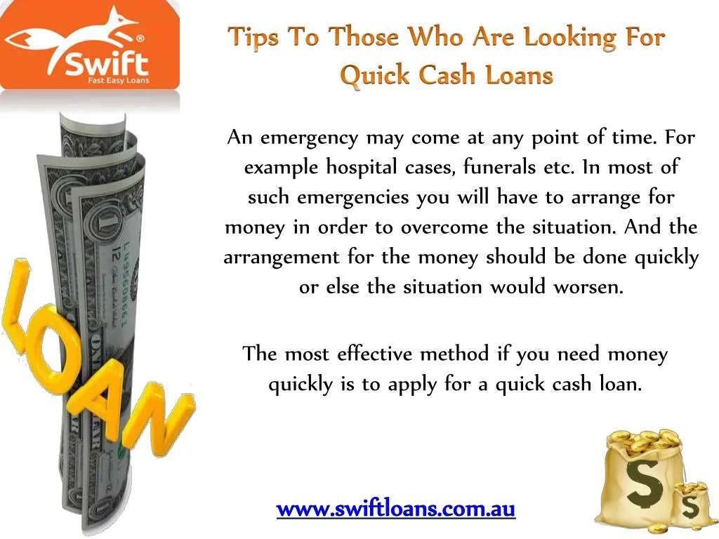 tips to those who are looking for quick cash loans