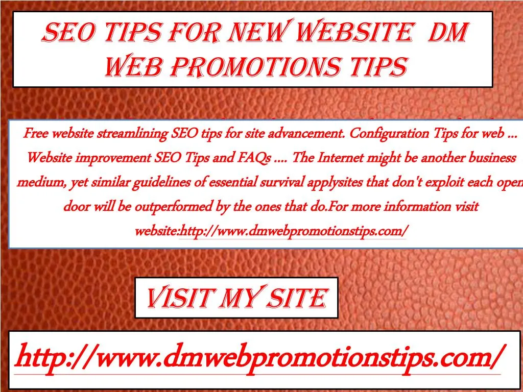 seo tips for new website dm web promotions tips