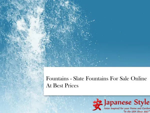 Fountains - Slate Fountains For Sale Online At Best Prices