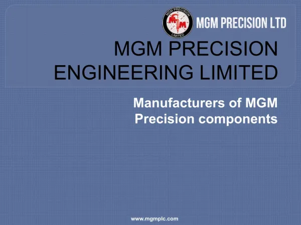 PDF of MGM PRECISION ENGINEERING LIMITED