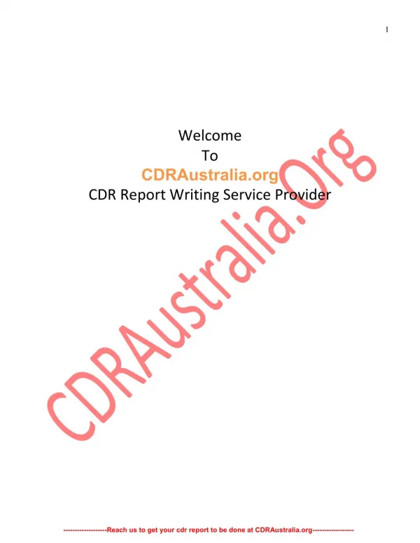 Sample CDR for Mechanical Engineer PDF