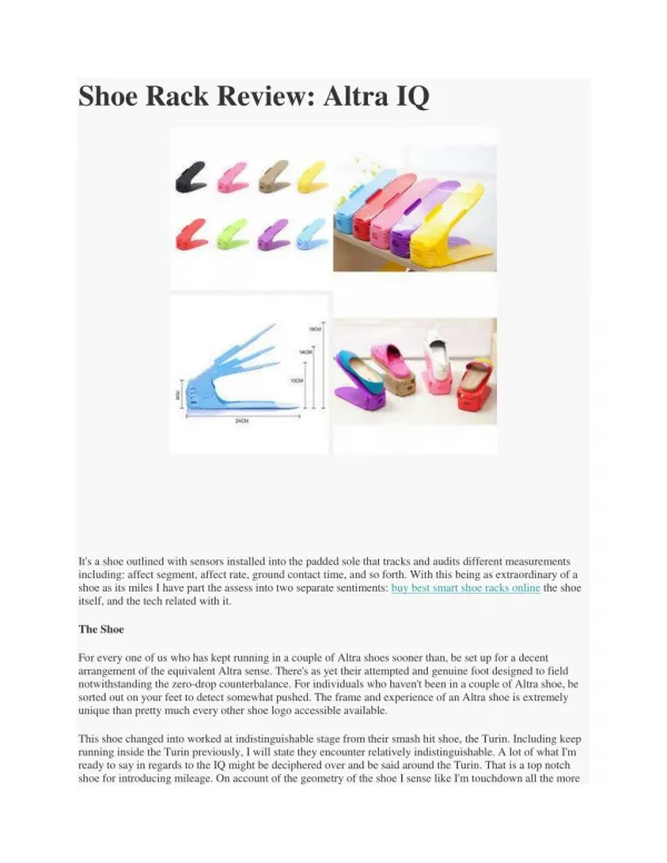 Shoe Rack Review: Altra IQ