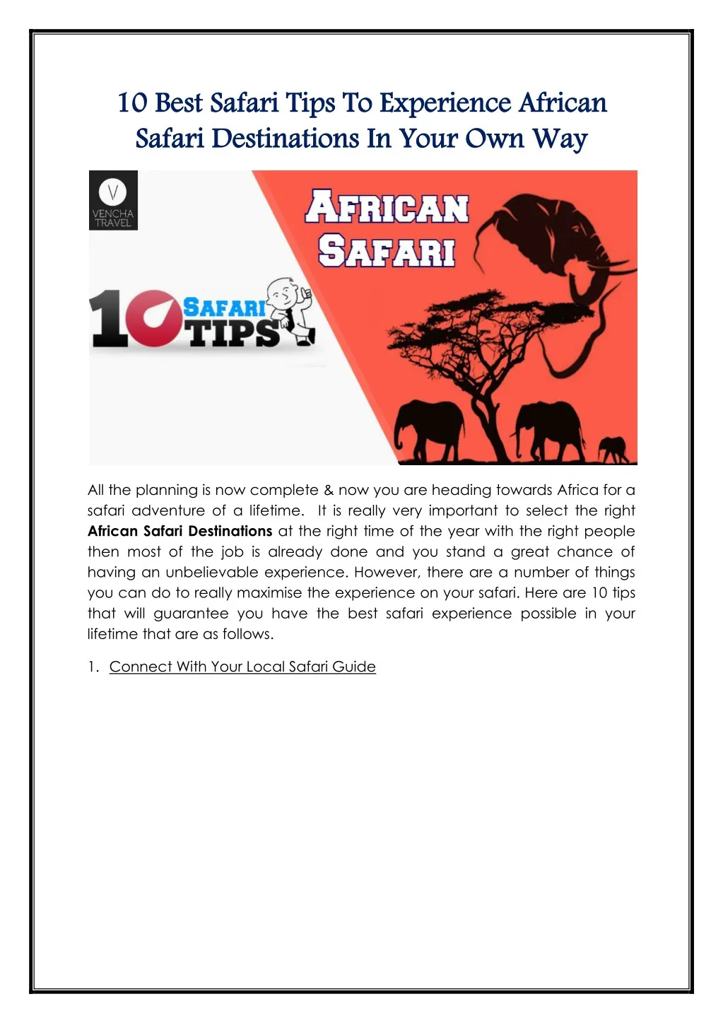 10 10 best safari tips best safari tips to safari