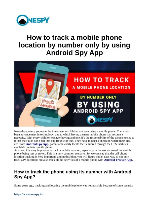 How to track a mobile phone location by number only by using Android Spy App