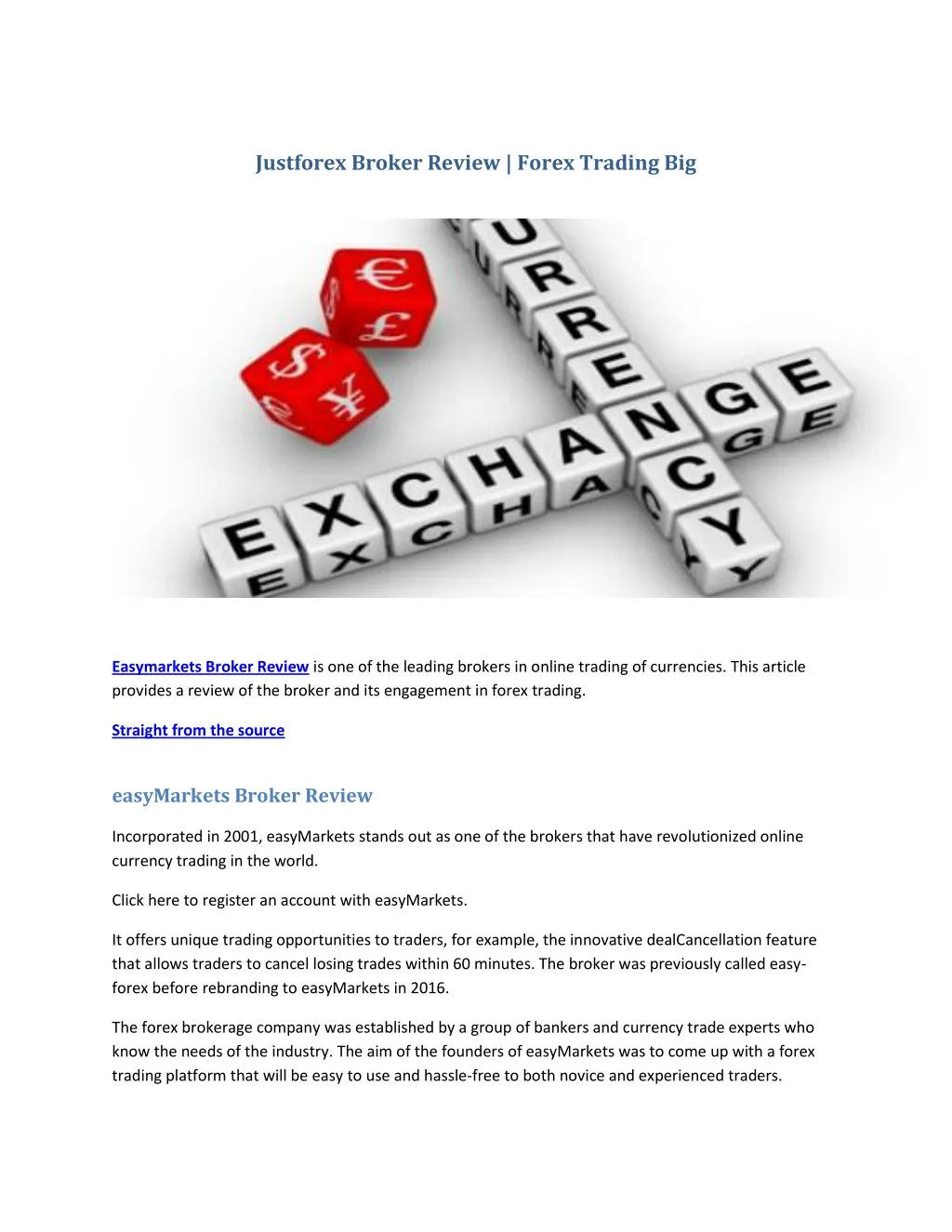 justforex broker review forex trading big