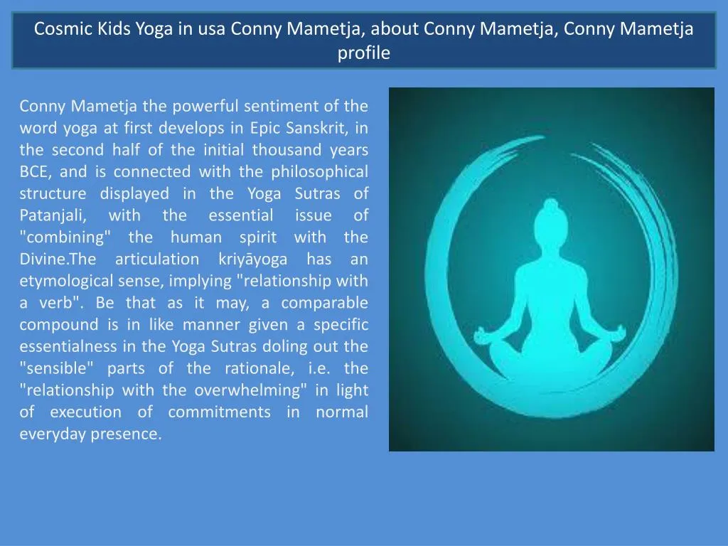 cosmic kids yoga in usa conny mametja about conny