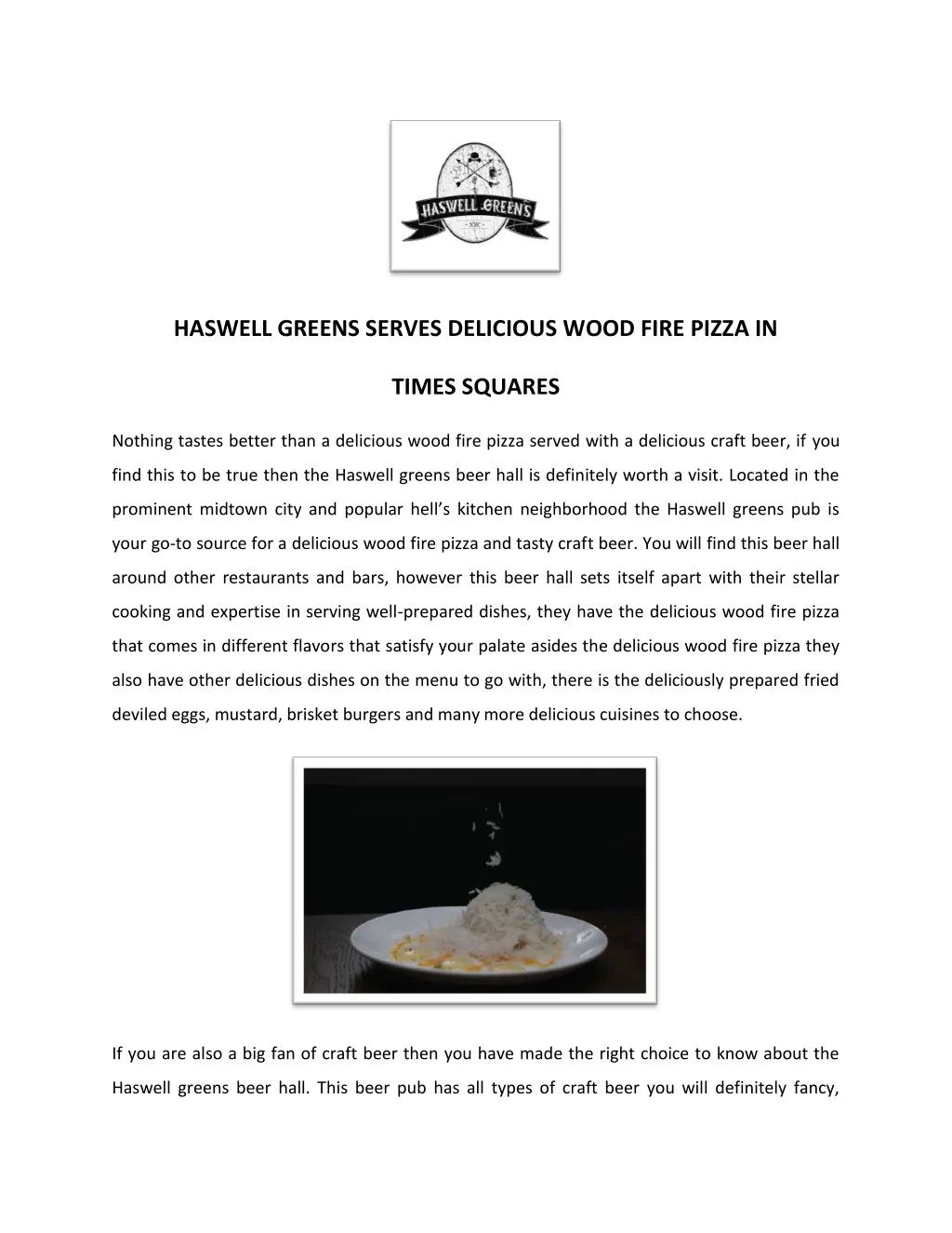 haswell greens serves delicious wood fire pizza in
