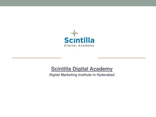 SEO training in Hyderabad | Search Engine Optimization Course - Scintilla Digital Academy