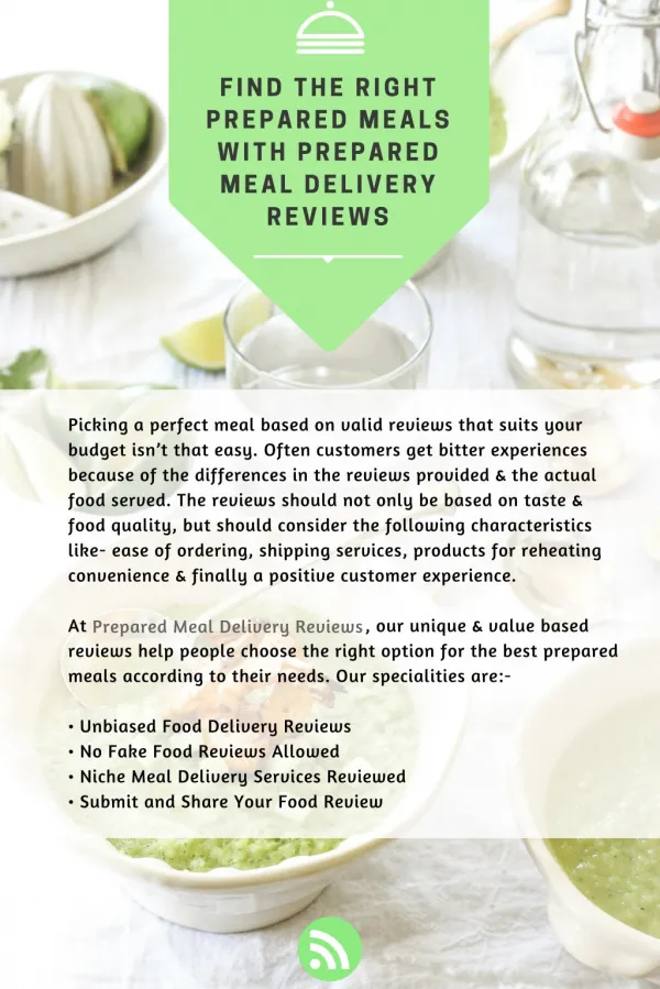 Find the Right Prepared Meals with Prepared Meal Delivery Reviews