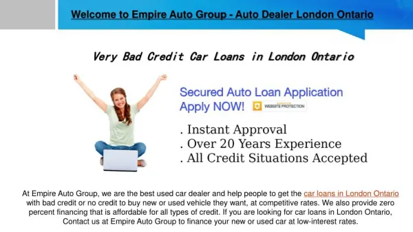 car loans london ontario
