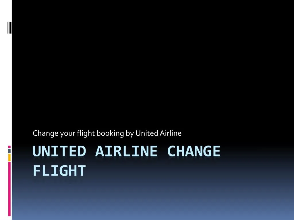 change your flight booking by united airline