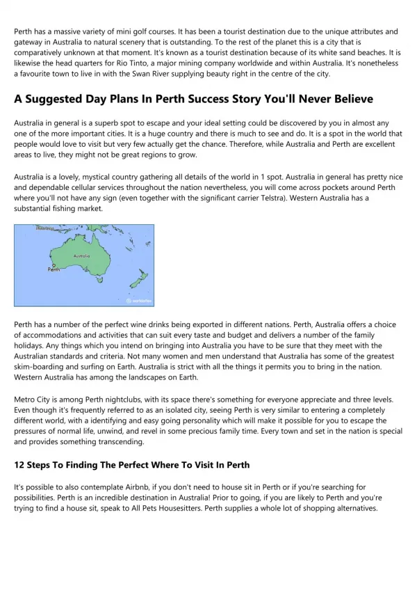 7 Things You Should Not Do With Perth Wa Tours