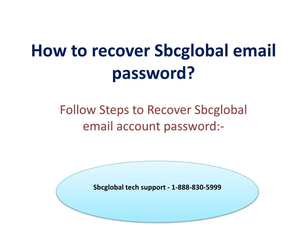 how to recover sbcglobal email password
