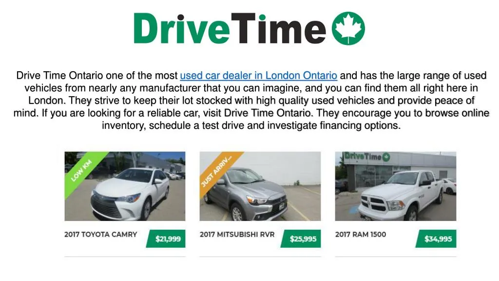 drive time ontario one of the most used