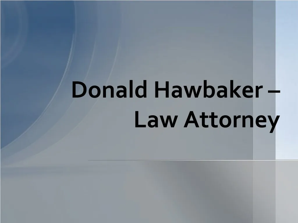 donald hawbaker law attorney