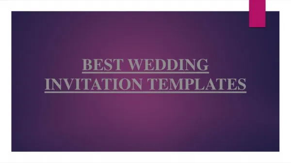 Best Wedding Invitation Templates 2018