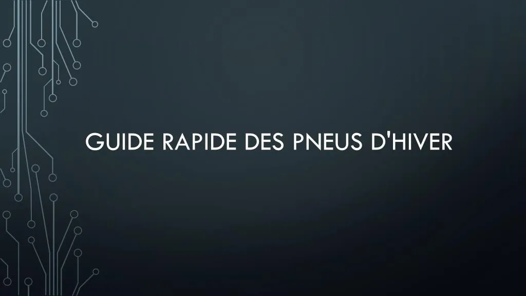 guide rapide des pneus d hiver