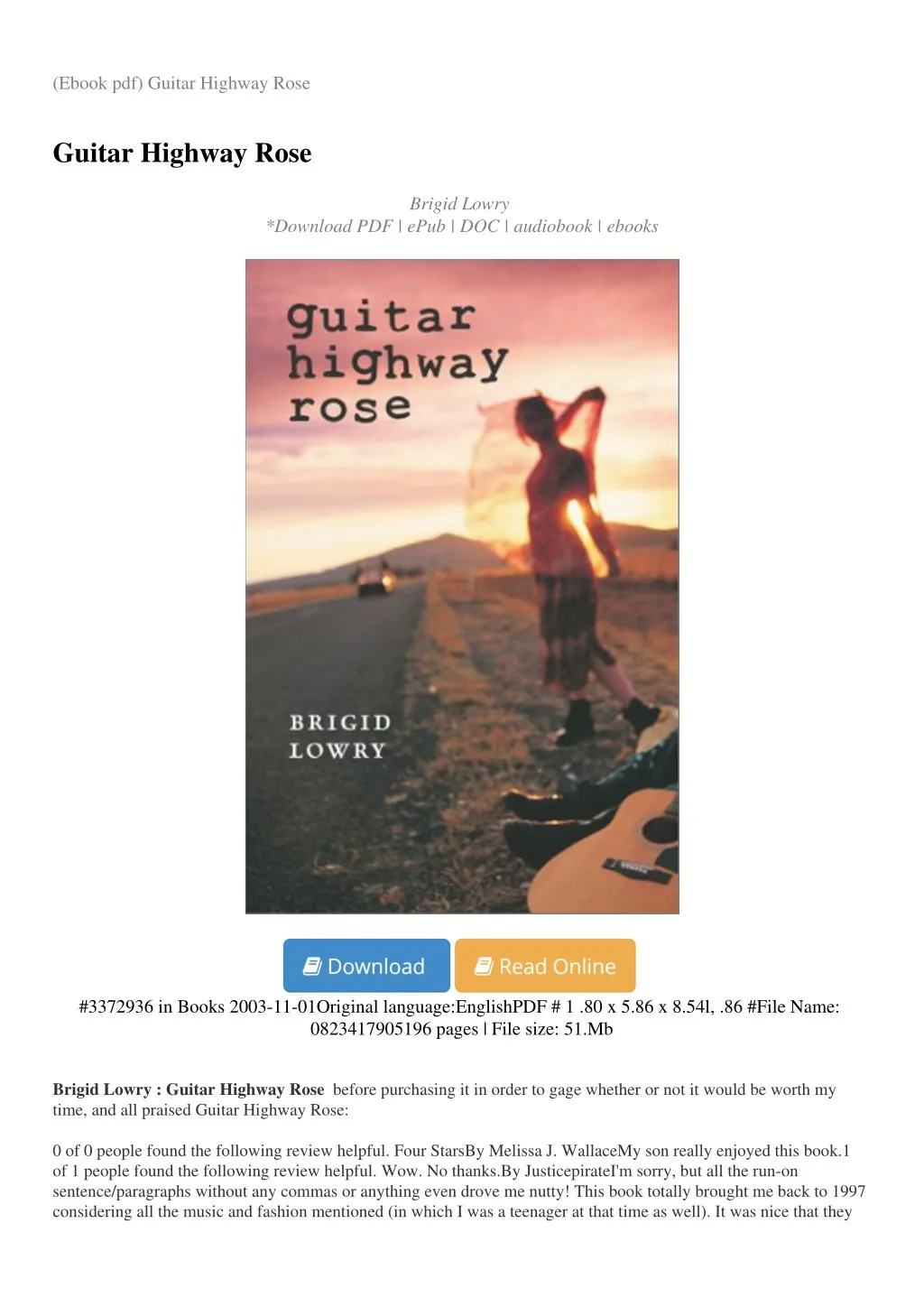 ebook pdf guitar highway rose