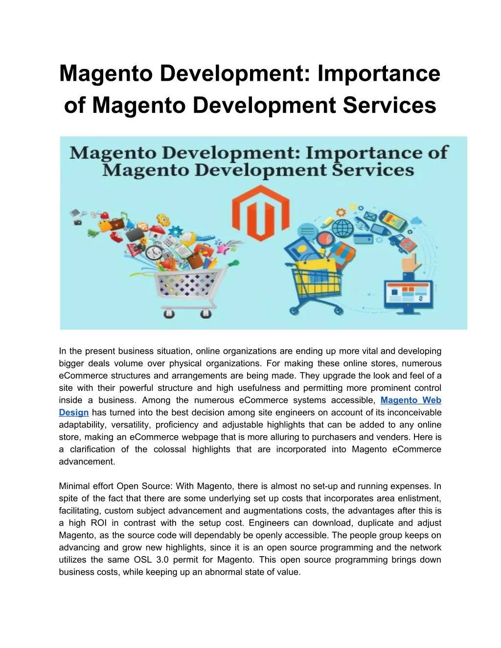 magento development importance of magento