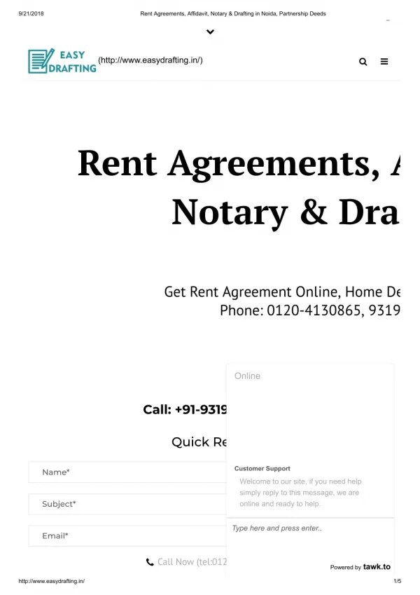 Rent Agreements, Affidavit, Notary &amp; Drafting in Noida, Partnership Deeds