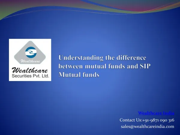 Difference Between SIP and SIP mutual funds