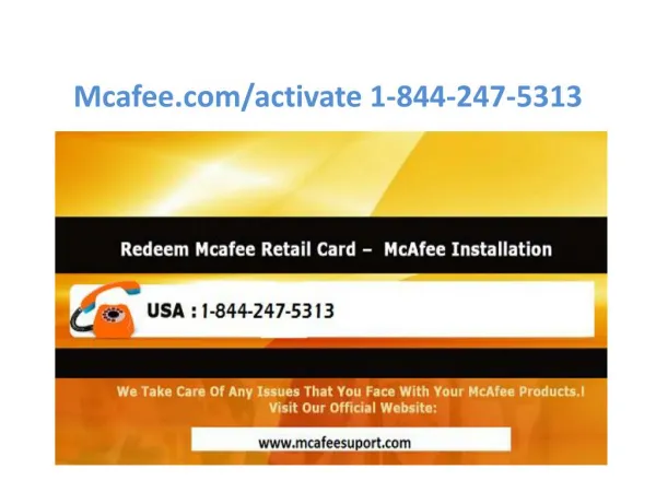 mcafee com activate 1 844 247 5313