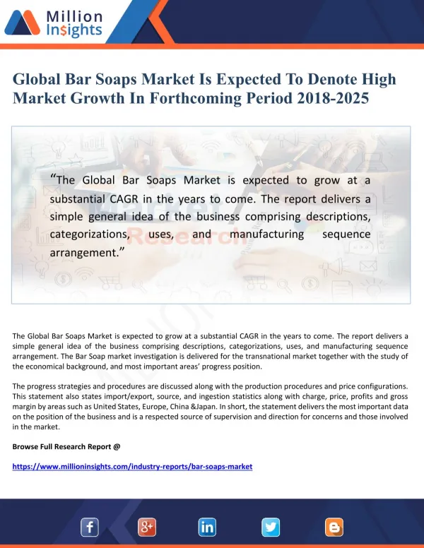 Global Bar Soaps Market Is Expected To Denote High Market Growth In Forthcoming Period 2018-2025