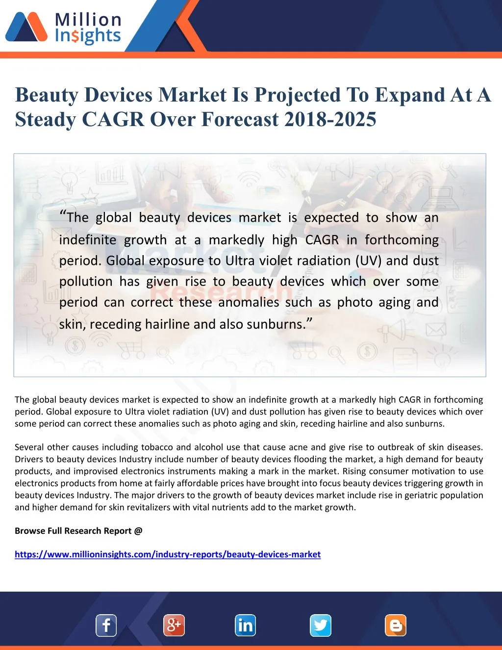 beauty devices market is projected to expand