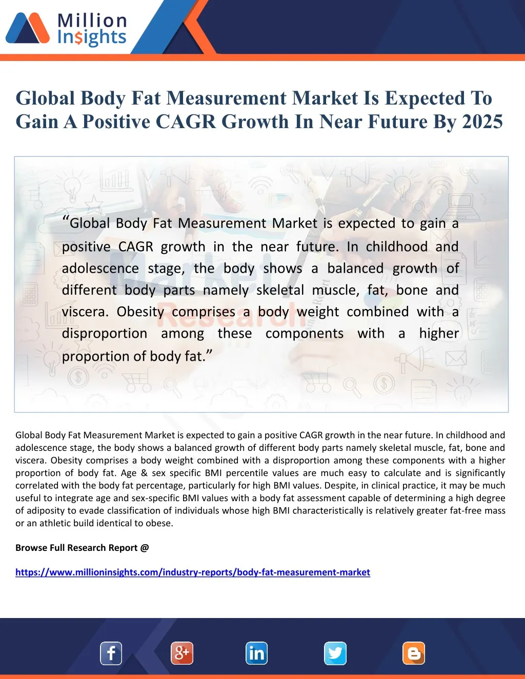 global body fat measurement market is expected