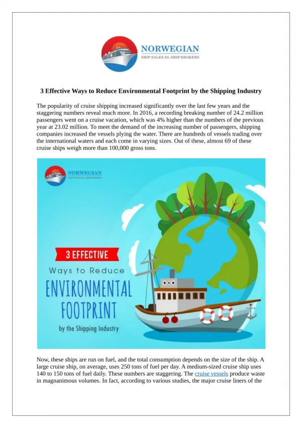 3 Effective Ways to Reduce Environmental Footprint by the Shipping Industry