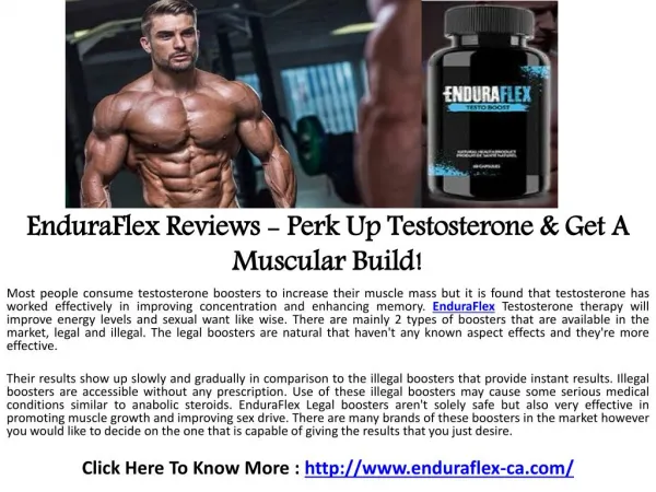 EnduraFlex - The Best Testosterone Booster Pills