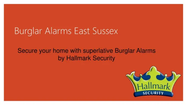 Burglar Alarms East Sussex