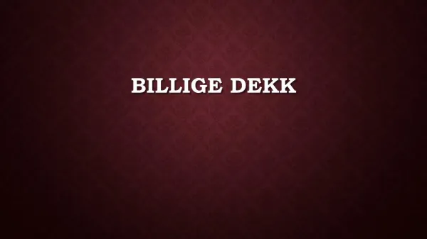 billige dekk