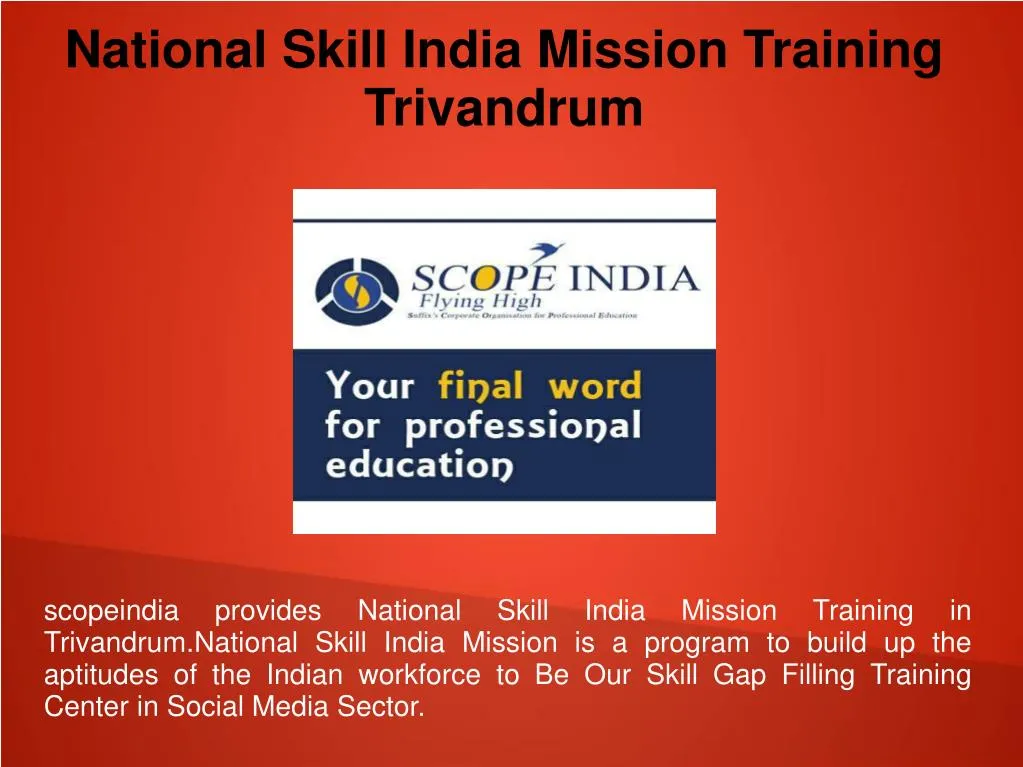 national skill india mission training trivandrum