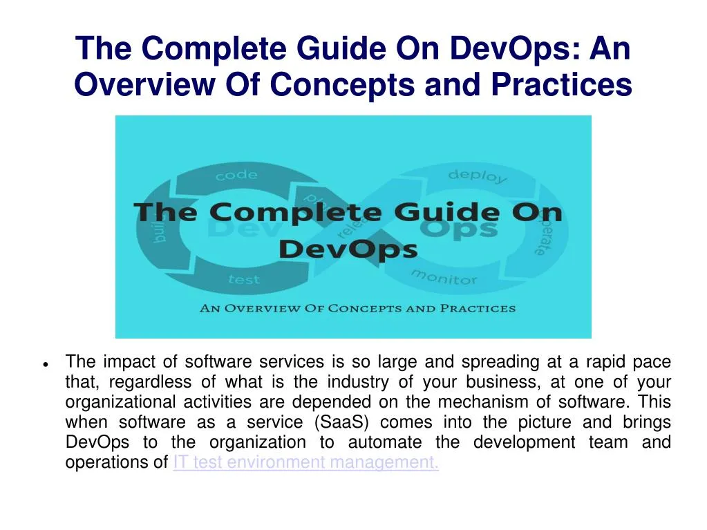 the complete guide on devops an overview of concepts and practices