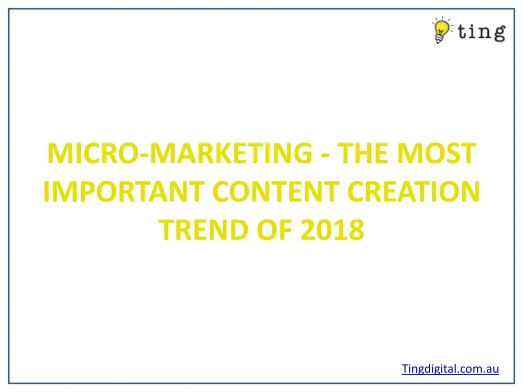 micro marketing the most important content