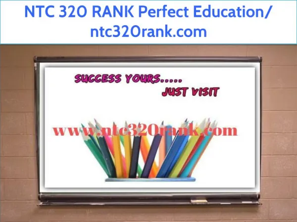 NTC 320 RANK Perfect Education/ ntc320rank.com