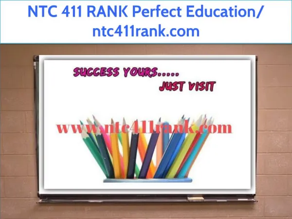 NTC 411 RANK Perfect Education/ ntc411rank.com