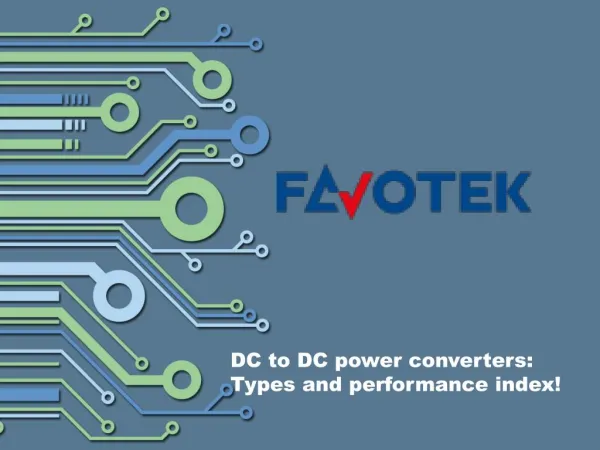 DC to DC power converters: Types and performance index!