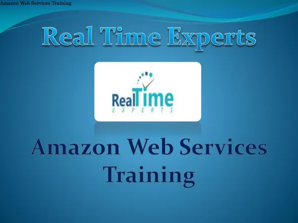 Amazon Web Services Training